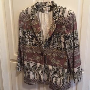 Animal print blazer